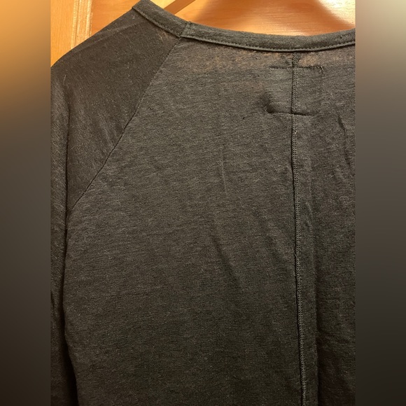 Chaser Linen Stretch Top Bell Statement Sleeves Raglan Shirt Rare Tee Flare Star - Picture 3 of 11